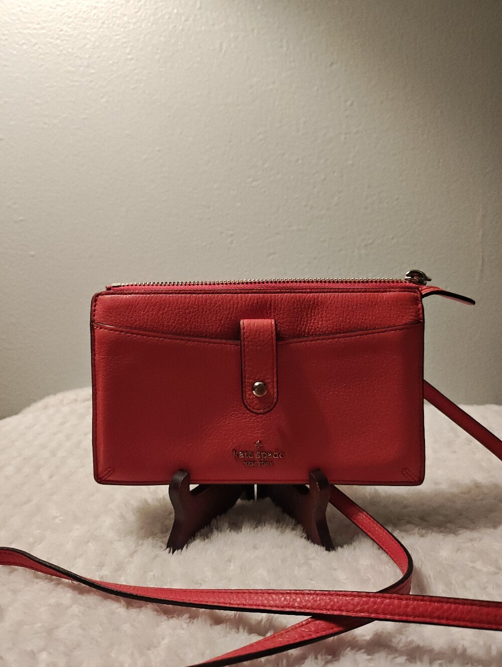 kate spade Orange Leather Crossbody Wallet